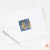 Drie flintgereedschappen vierkante sticker (Envelop)