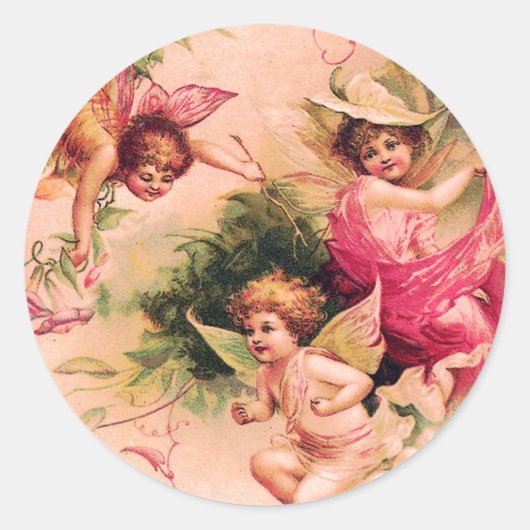 Drie  Flower Fairies Sticker (Voorkant)