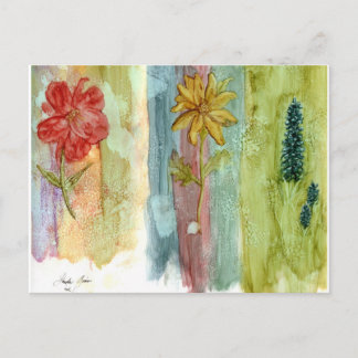 Drie Flowers Post-kaarten Briefkaart