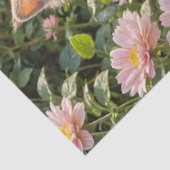 Drie Fluffy Kittens met in roze Mums Tissuepapier (Detail)