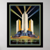 Drie 'Fluted Towers'-wereldbeurs van 1933 Poster (Voorkant)