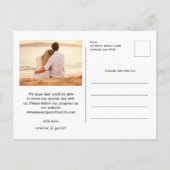 Drie Foto Bruiloft Save the Date Briefkaart (Achterkant)