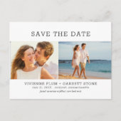 Drie Foto Bruiloft Save the Date Briefkaart (Voorkant)