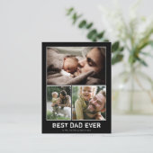 Drie foto collage Modern Vaderdag Briefkaart (Staand voorkant)