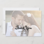 Drie foto collage rustieke bruiloft dank u kaart