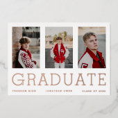 DRIE Fotoframes ROOS GOLD AFSTUDEREN aankondiging (Voorkant)