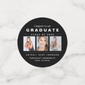 Drie foto's Afstuderen Collage Black en White Confetti (Kleine voorkant)