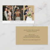 Drie foto's collage fotograaf visitekaartje (Voorkant / Achterkant)