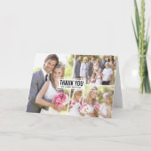 Drie foto's Collage Weddenschap Hartelijk dank Bedankkaart (Voorkant)