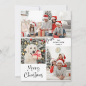 Drie Foto's en moderne Typografie Zure kerst Feestdagenkaart (Voorkant)