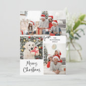 Drie Foto's en moderne Typografie Zure kerst Feestdagenkaart (Staand voorkant)