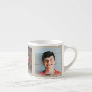 Drie foto's en naam, beige Sci-Fi Frame Espresso Kop