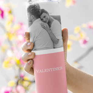 Drie foto's Fijne Valentijnsdag Thermosbeker