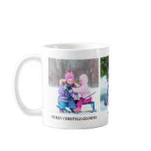 Drie Foto's Kerstcadeauwinkekop voor Oma's