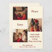 Drie foto's kerstkaart (Voorkant / Achterkant)