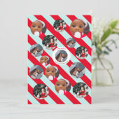 Drie foto's met speciale blauwe streep voor kerstm kaart (Staand voorkant)