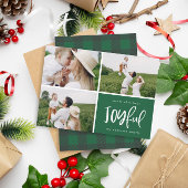 Drie foto's voor kerstmis, modern feestdagenkaart