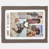 Drie fotosjabloon gepersonaliseerd door u fleece deken (Voorkant (Horizontaal))