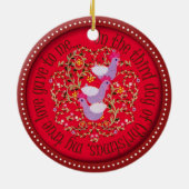 Drie Franse hennen Keramisch Ornament (Achterkant)