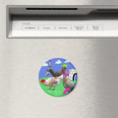 Drie Franse hennen Magneet (Insitu (Vaatwasser))