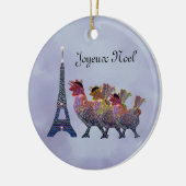 Drie Franse hennen Ornament (Links)