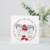 Drie Franse kippen Kerstlied 12 dagen lied Feestdagenkaart (Staand voorkant)