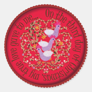 Drie Franse kippen Ronde Sticker