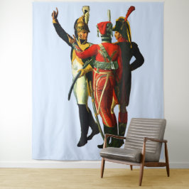 drie Franse soldaten ongeveer 1800 Wandkleed