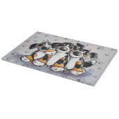 Drie Funny Bernese Mountain Dogs Cutting Board Snijplank (Hoek)
