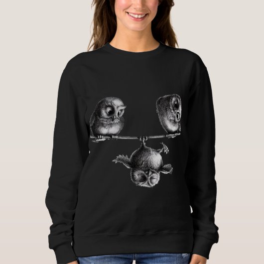 Drie Funny Owls - Freedom and Fun Trui (Voorkant)