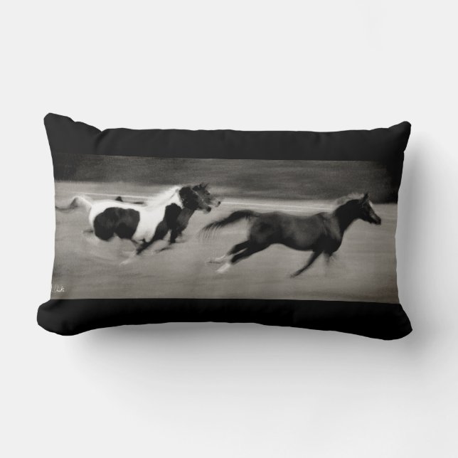 Drie galopingpaarden kussen (Voorkant)