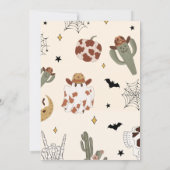 Drie Geest Groovy Cactus Halloween Verjaardag Kaart (Achterkant)