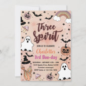 Drie Geest Halloween 3e Verjaardagsfeest Kaart (Voorkant)