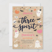 Drie Geestelijke  Halloween Ghost 3rd Birthday Kaart (Voorkant)