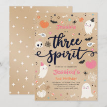 Drie Geestelijke Halloween Ghost 3rd Birthday