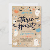 Drie Geestelijke  Halloween Ghost 3rd Birthday Kaart (Voorkant)