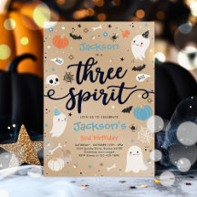 Drie Geestelijke Halloween Ghost 3rd Birthday