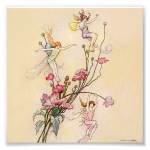 “Drie geesten dol van vreugde” door Warwick Goble Foto Afdruk