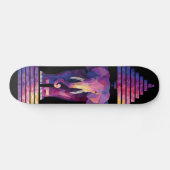 Drie gekleurde ellefante kunst skateboard (Horizontaal)