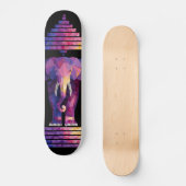 Drie gekleurde ellefante kunst skateboard (Voorkant)