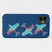 Drie gekleurde vleugelvliegtuigen Case-Mate iPhone case (Achterkant (horizontaal))