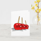 Drie gekonfijte appels notenkaarten kaart (Gele Bloem)