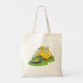 Drie gele ducklings tote bag (Achterkant)