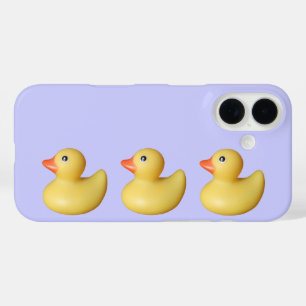 Drie Gele Eenden in een rij iPhone 16 Hoesje