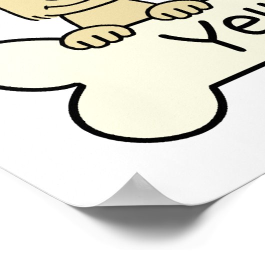 Drie gele labs poster (Hoek)