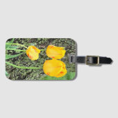 Drie gele tulpen / bagagelabel (Voorkant (horizontaal))