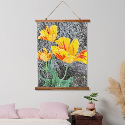Drie gele Tulpen Sequel / Hangend Wandkleed (Slaapkamer)