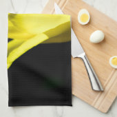 Drie gele tulpen theedoek (Quarter Fold)