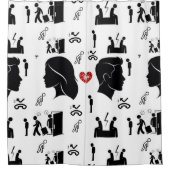 Drie gemiste kansen douchegordijn (Voorkant)