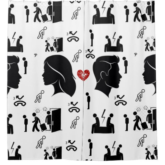 Drie gemiste kansen douchegordijn (Voorkant)